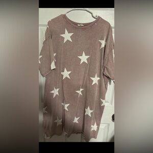 Star Patterned T-Shirt dress